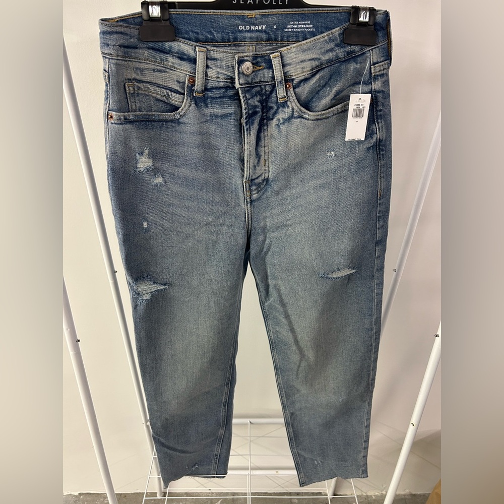 Old Navy Light Blue Extra High Rise Denim Jeans